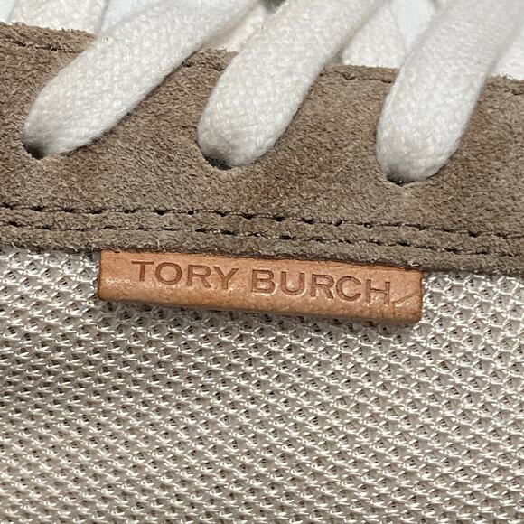 Tory Burch Lady Bug Sneaker Cream Brown Womens Size 6.5 - Picture 12 of 15